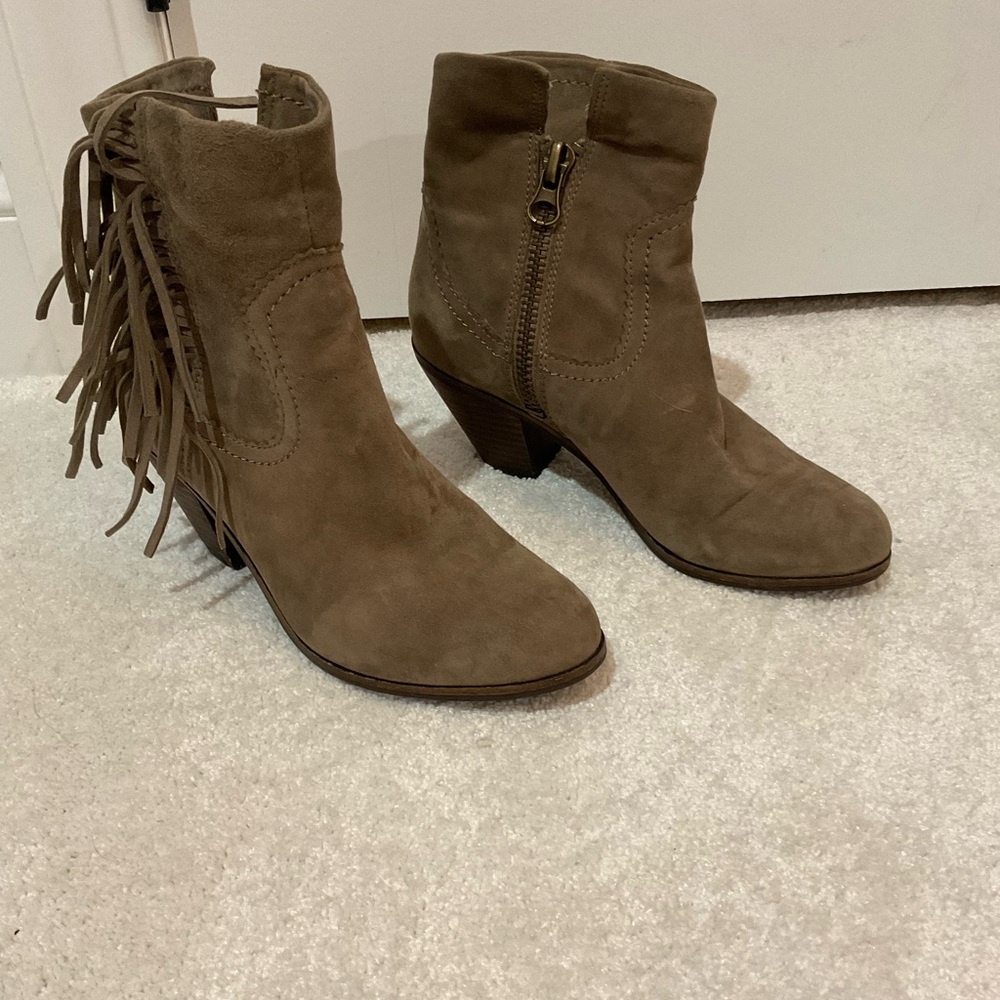 Sam Edelman Louie Fringe Suede Ankle Boots